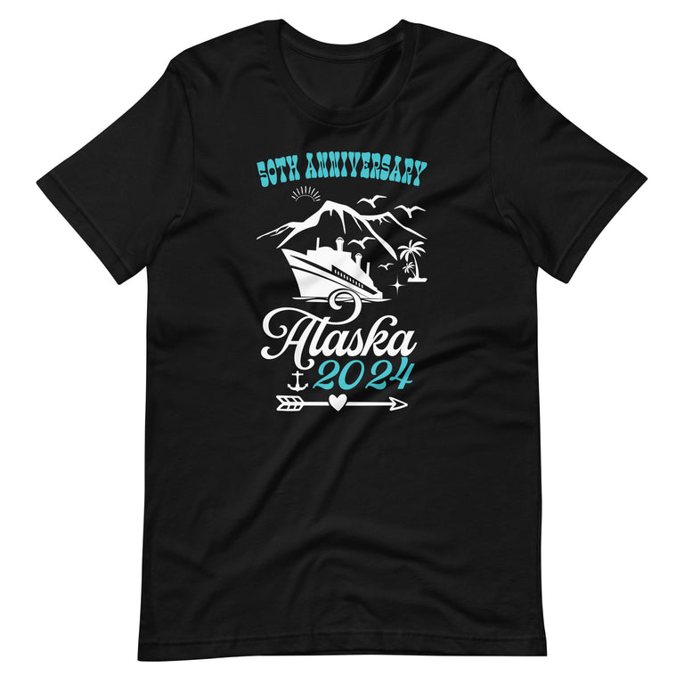 50th Anniversary Wedding Alaska Cruise 2024 Couple Vacation Unisex t-shirt