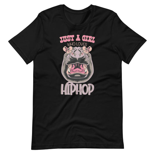 Hippopotamus Just A Girl Who Loves Hippos Flower Cute Floral  Unisex t-shirt