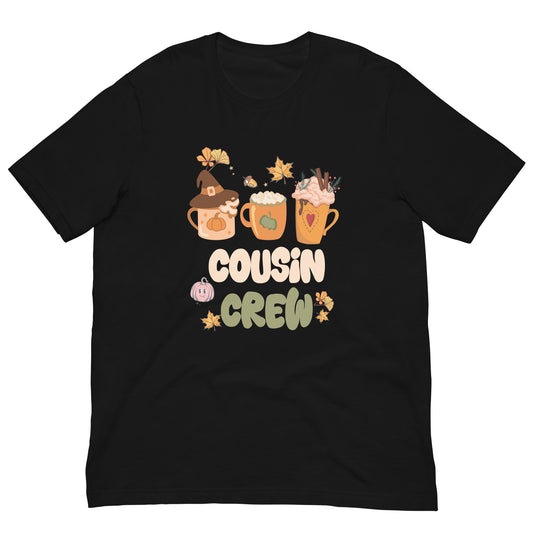 Cousin Crew Halloween Pumpkin Latte Coffee Lover Fall Season Unisex t-shirt