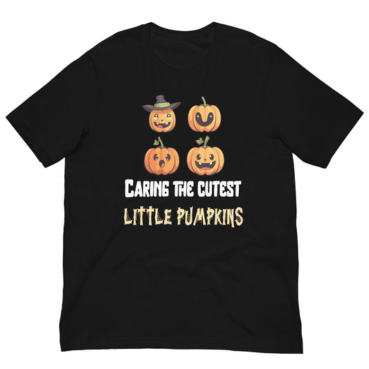 Cute Caring For the Cutest Little Pumpkins Nurse Halloween T-Shirt Unisex t-shirt