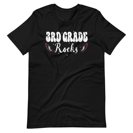 3rd Third Grade Rocks Student or Teacher  Unisex t-shirt