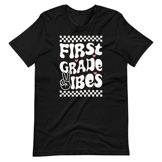 Kids 1st Day of 1st Grade Vibes Retro Girl Back to School Boy Unisex t-shirt