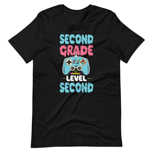 Second 2nd Grade Level Unlocked Video game Back to School Unisex t-shirt