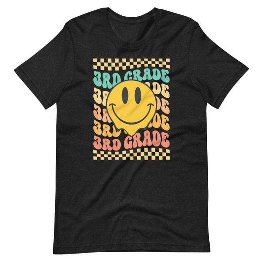 Groovy Third Grade Vibes Face Retro Teachers Back To School Unisex t-shirt